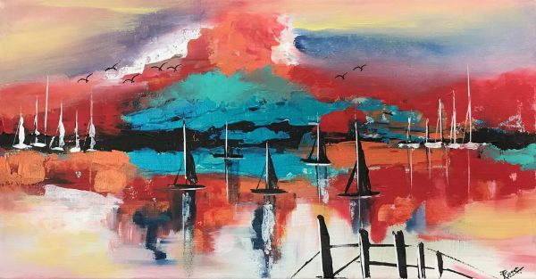 Sunset Abstract Painting 114